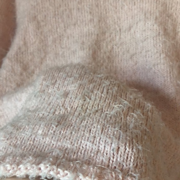 Joe Boxer pale pink fuzzy knit sweater - Picture 3 of 6